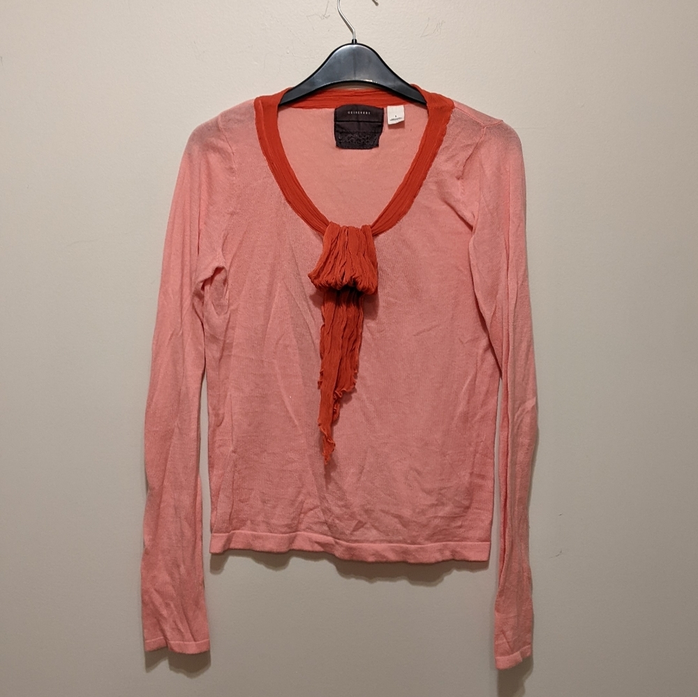 Anthropologie Thin Knit Peach Top